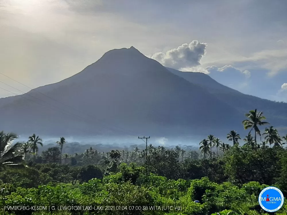 Gunung Lewotobi Laki-laki erupsi (Dok Magma ESDM)
