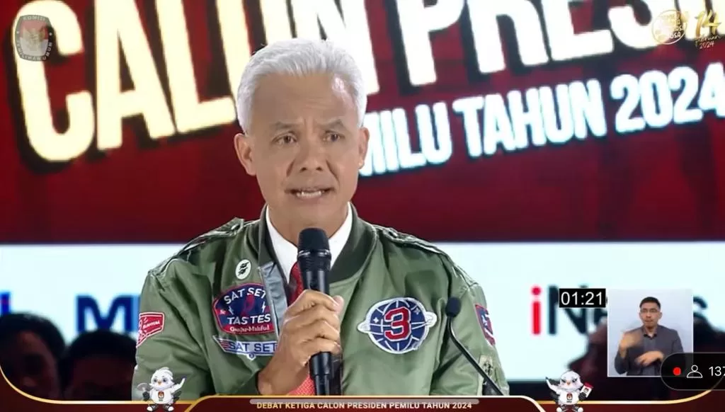 Capres nomor urut 3, Ganjar Pranowo tegaskan komitken kemerdekaan Palestina (YouTube KPU RI)