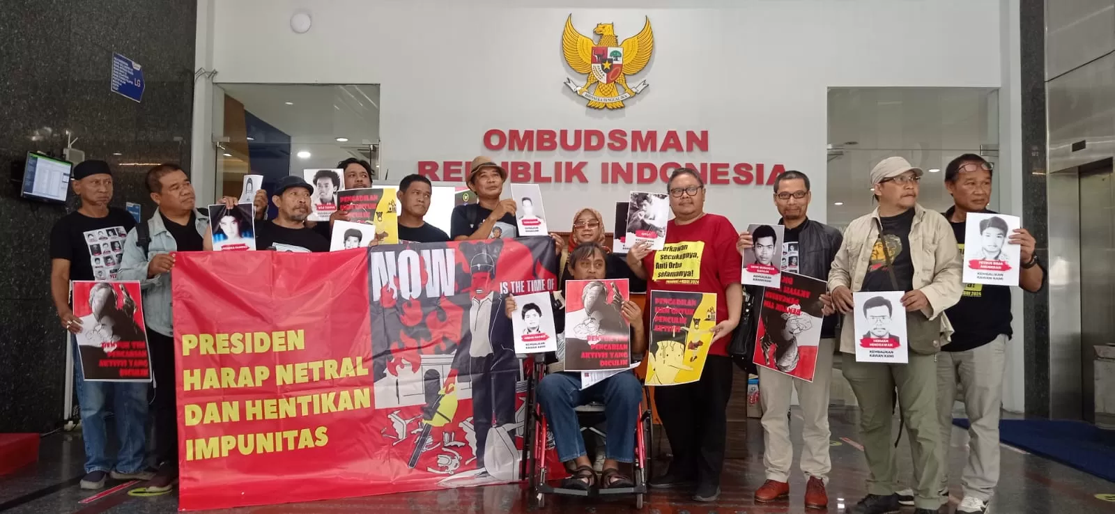 Dukung Prabowo, Jokowi Dilaporkan ke Ombudsman, FRD sebut Perkuat Impunitas Pelaku Kejahatan HAM Berat (Dok: FRD untuk Konteks.co.id)