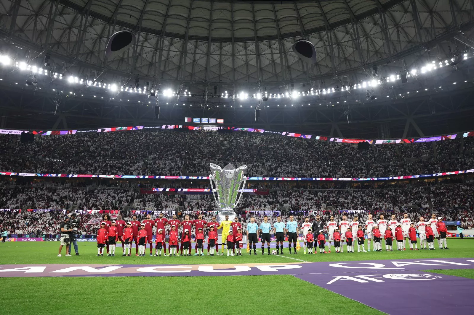 Laga pembuka Piala Asia 2023 Qatar vs Lebanon (Foto: QFA)