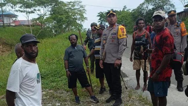 Bentrok warga di Nduga saat penghitungan suara Pemilu berakhir damai (Dok Istimewa)