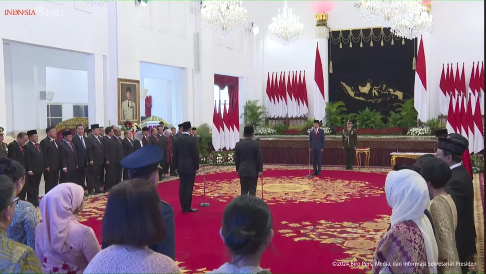 Kepala Staf Presiden Moeldoko tak hadiri pelantikan AHY jadi menteri di Istana (Dok  tangkapan layar YouTube Sekretariat Presiden)