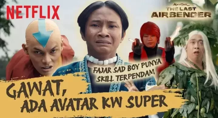 Gaya pembaca acara Metro TV berlagak menjadi Avatar banjir pujian. (NetflixID)