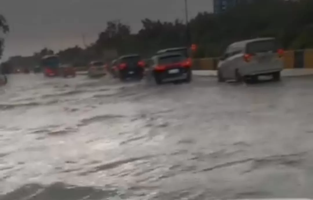 Tol Sedyatmo arah Bandara banjir (Tangkapan layar X)
