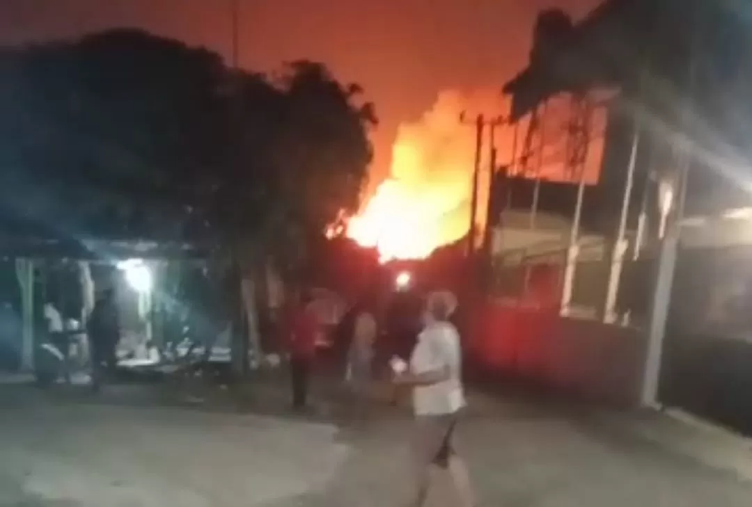 Situasi saat Gudang Peluru Meledak (Dok tangkapan layar)