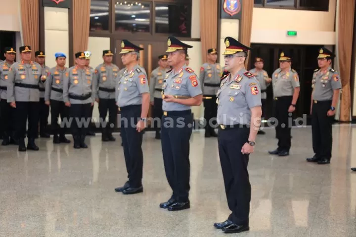 Para Pati dan Pamen Polri yang mendapatkan kenaikan pangkat hari ini, Rabu 27 Maret 2024. Foto: Humas Polri