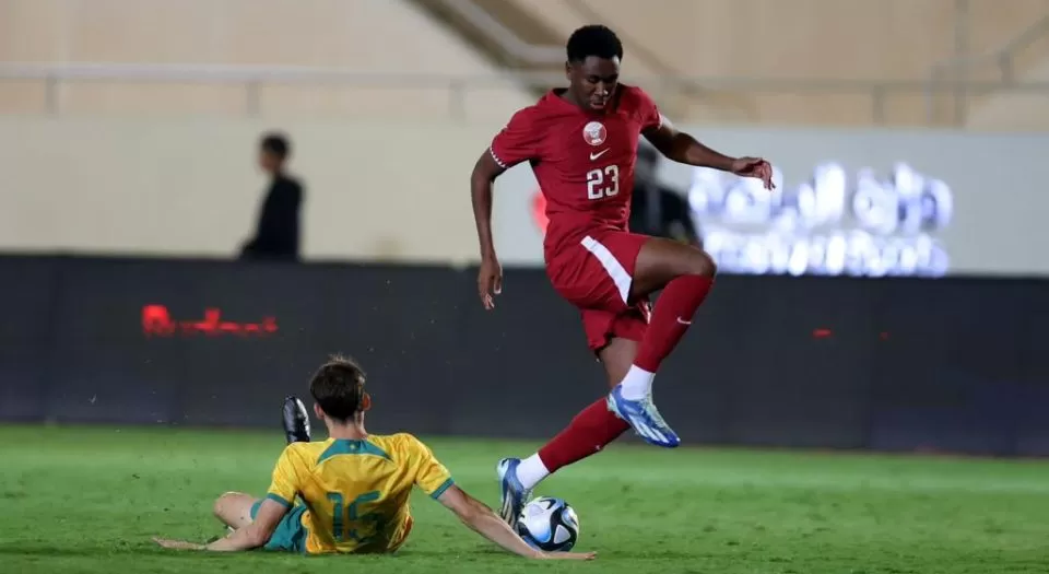 Timnas Qatar U-23 (kostum merah marun) calon lawan Indonesia di laga pembuka Piala Asia U-23 2024 (Foto: QFA)