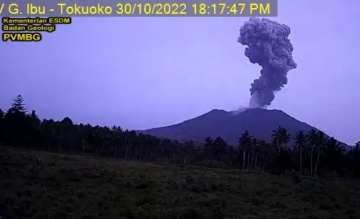 Gunung Ibu di Halmahera, Maluku Utara erupsi (Dok PVMBG)