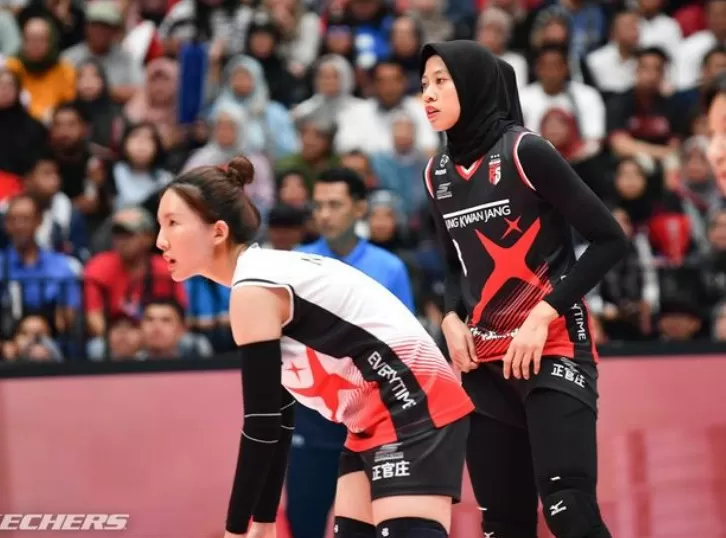 Megawati Hangestri Pertiwi raih gelar MVP dalam laga Fun Volleyball (Foto: instagram/@ red__sparks)