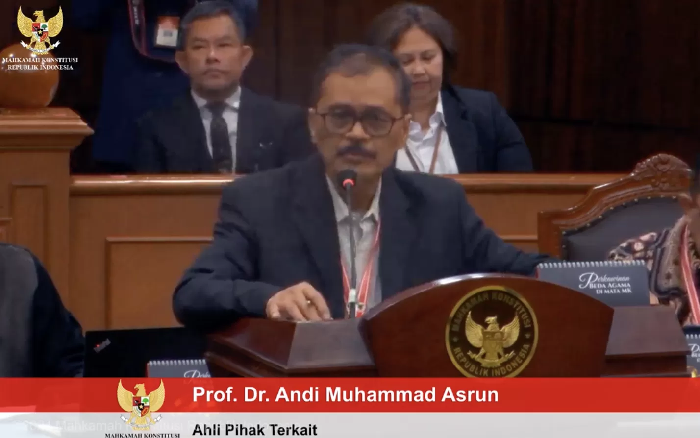 Prof. Dr. Andi Muhammad Asrun, ahli pihat Prabowo, yang sebelumnya adalah direktur sengketa pilpres Ganjar Pranowo.