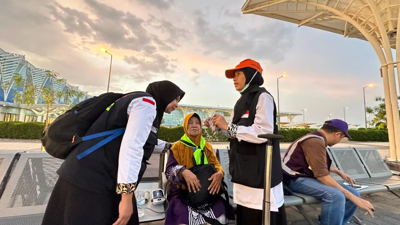 Kedatangan jemaah haji Bandara Amir Muhammad Bin Abdul Aziz (AMAA) Madinah.
