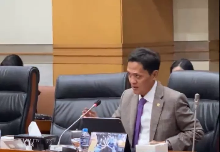 Wakil Ketua Komisi III DPR, Habiburokhman, saat memimpin rapat bersama Komisi III dengan PPATK, Rabu 26 Juni 2024. Foto: X Habiburokhman