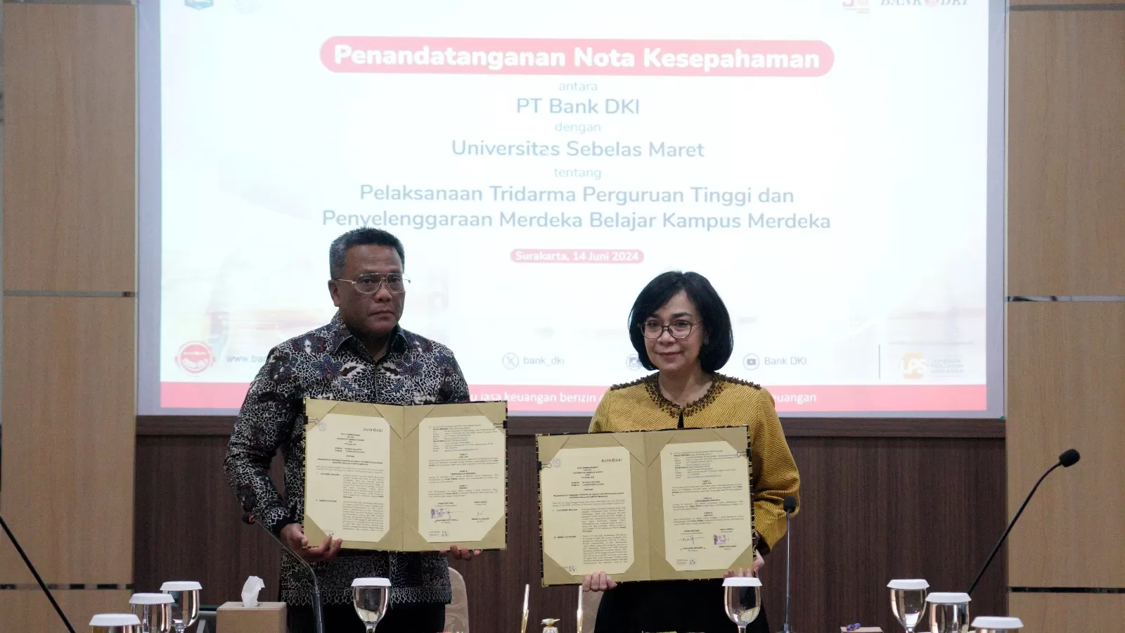 Nota Kesepahaman Bank DKI dan UNS dukung Program Merdeka Belajar Kampus Merdeka (Dok Bank DKI)