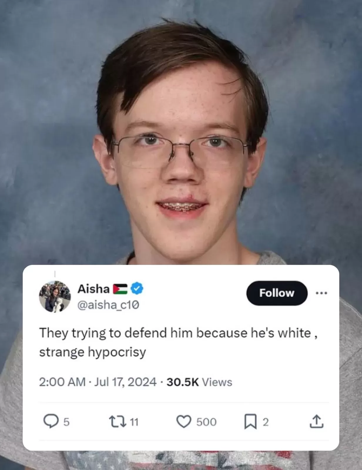 Netizen soroti perbedaan perlakuan media AS terhadap Crook