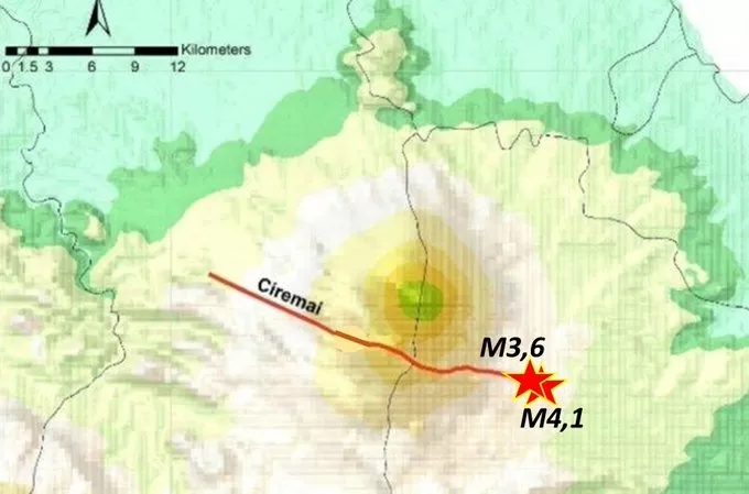 Gempa terkini dengan kekuatan Magnitudo M4,1 mengguncang Kuningan, Jawa Barat, pada Kamis, 25 Juli 2024. 