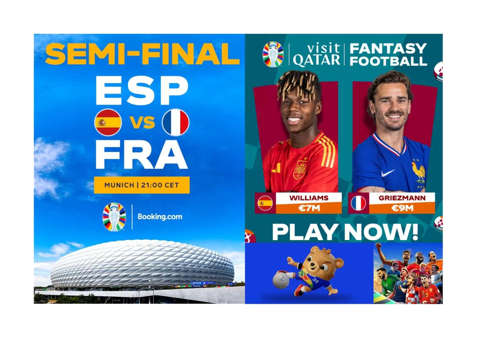 Spanyol vs Prancis (Foto: UEFA)