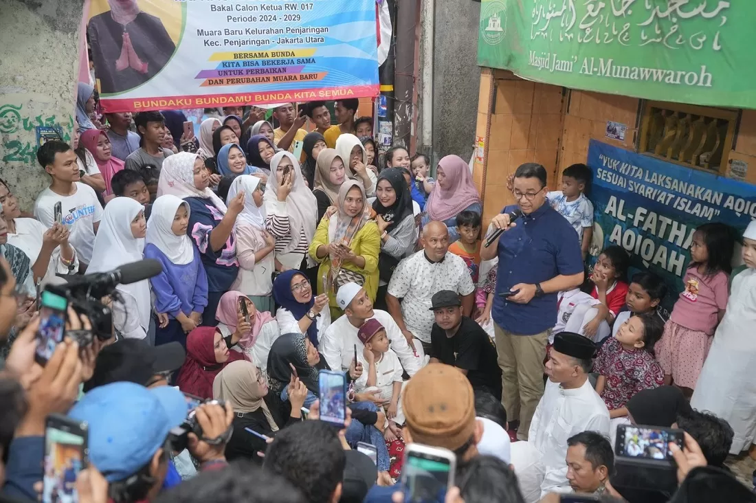 Anies Baswedan dialog dengan warga di Kampung Elektro, Muara Baru (Dok Istimewa)
