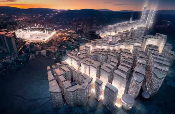 Arab Saudi tengah membangun bioskop di dekat Kompleks Masjidil Haram, tempat berdirinya Kakbah, tempat tersuci umat Islam. Foto: Lindemann Group