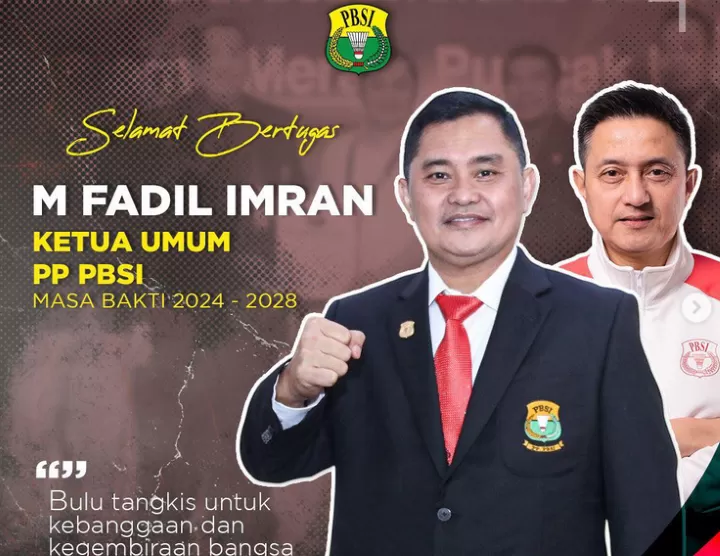 Ketua Umum KONI Pusat, Marciano Norman, telah melantik Pengurus PBSI 2024-2028 di bawah kepemimpinan Ketum Muhammad Fadil Imran. Foto: IG PBSI