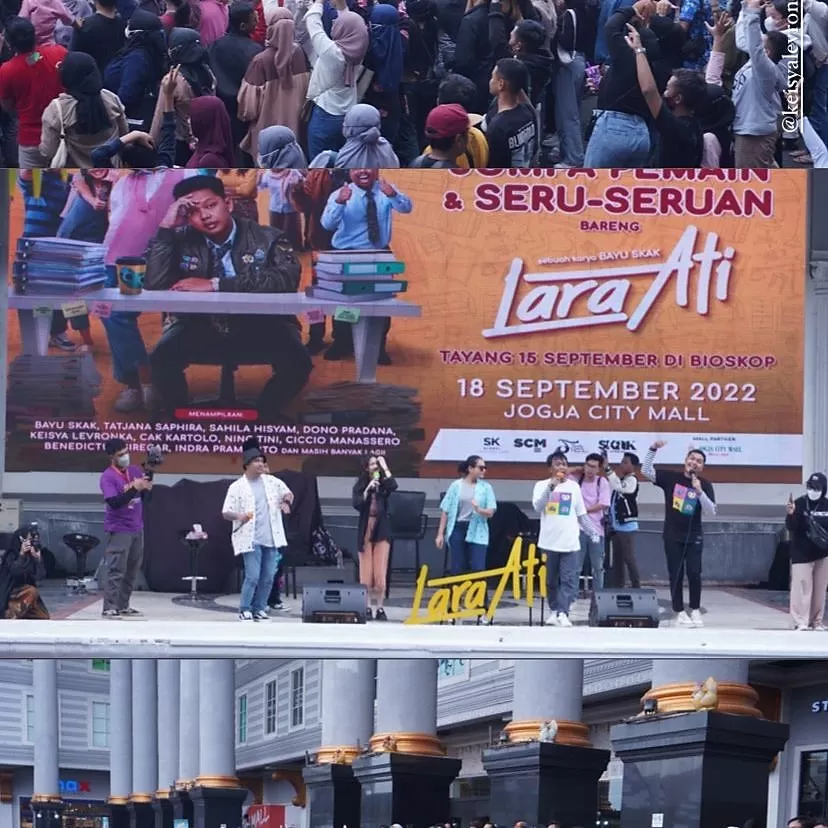 pemain Lara Ati ketika menyambut Fans di Jogja City Mall