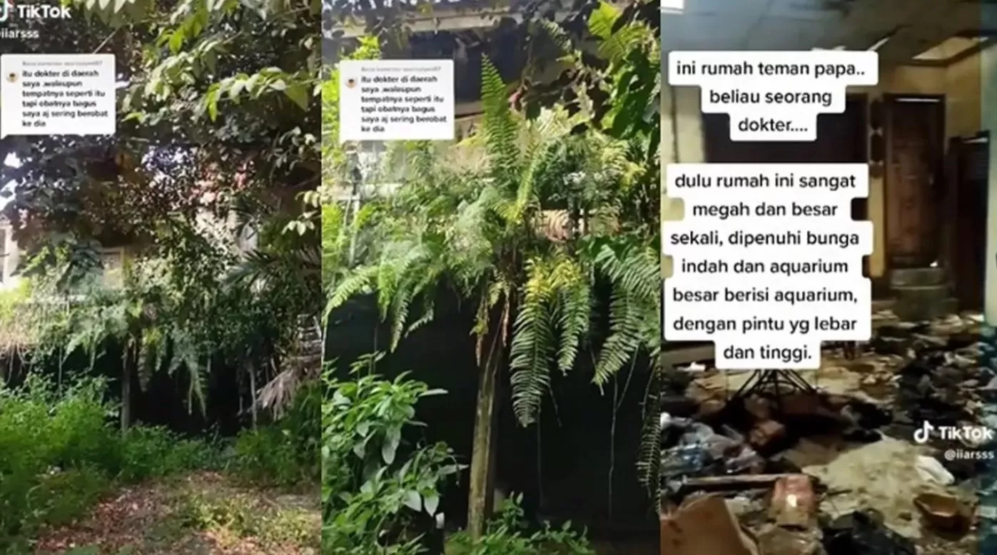 Sosok Dokter Wayan Viral karena Hidup Sendiri di Rumah Besar yang Terbengkalai dan Penuh Sampah (Tangkapan Layar TikTok/@iiarsss)