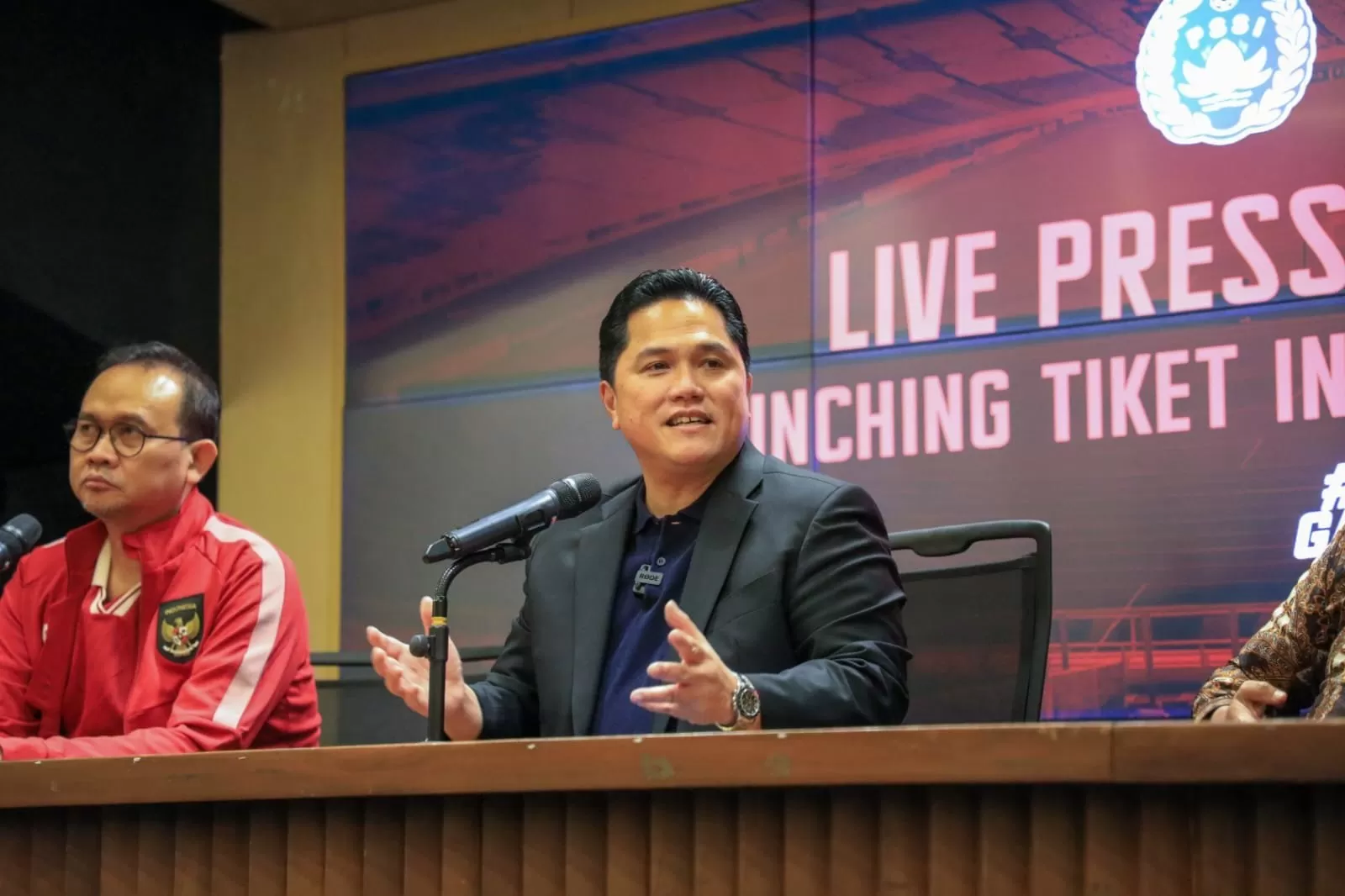 Ketua Umum PSSI Erick Thohir umumkan penjualan tiket timnas. Foto: Ist