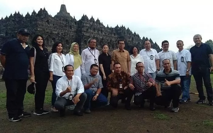 Menparekraf kunjungi Candi Borobudur. (Foto: Bagyo H)
