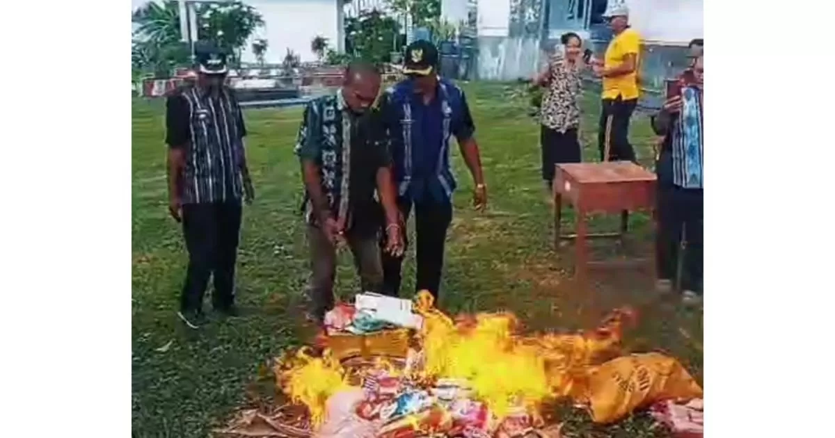 Barang Kadaluarsa Dimusnahkan di Fordata, Aparat & Pemerintah Tegas: Keselamatan Warga Prioritas