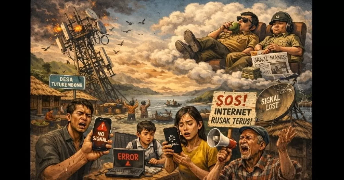 Internet Sering Lumpuh di Desa Tutukembong, Warga Keluhkan Minimnya Respons Pemerintah