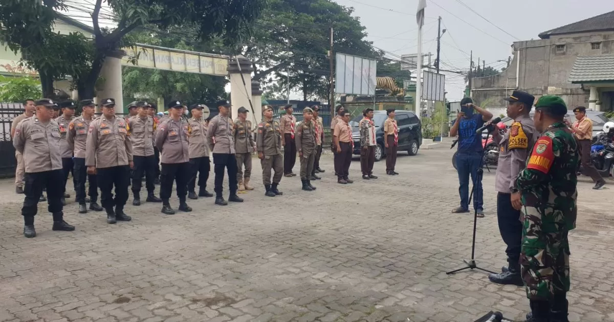 Apel Siaga Gabungan Pengamanan Malam Takbiran di Klapanunggal, Sinergi TNI-Polri Jaga Kondusivitas