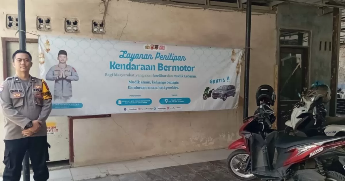 Mudik Tenang, Polsek Klapanunggal Buka Layanan Penitipan Kendaraan Gratis