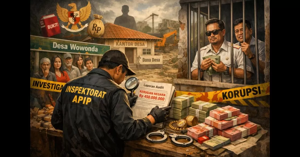 Inspektorat Bongkar Dugaan Korupsi Dana Desa Wowonda, Kerugian Negara Capai Rp450 Juta  Isi Berita: