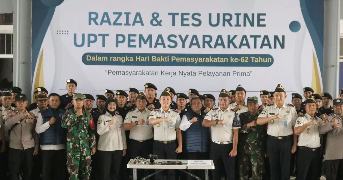 Cegah Halinar, Lapas Cibinong Gelar Sidak Gabungan Libatkan TNI-Polri dan BNN