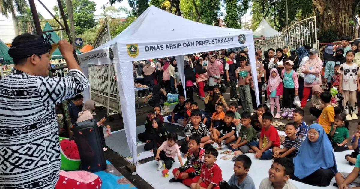 Perpustakaan Keliling Meriahkan CFD Tegar Beriman, Pemkab Bogor Dorong Budaya Literasi