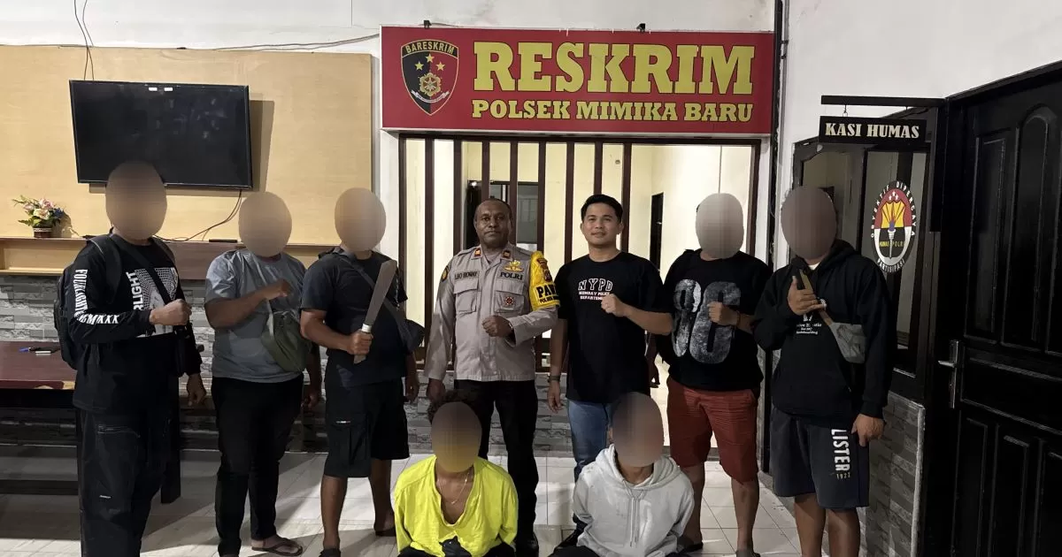 Dini Hari Membongkar Kekerasan Jalanan: Dua Pelaku Pengeroyokan Bersenjata Tajam di Timika Dibekuk