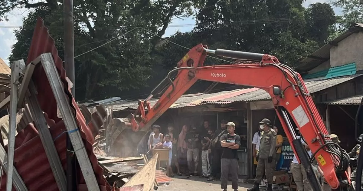 Penertiban PKL di Pasar Parung Diwarnai Ketegangan, Satpol PP Tetap Lanjutkan Penataan