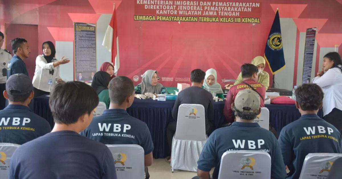 Cek Kesehatan Gratis di Lapas Terbuka Kelas IIB Kendal, 65 Peserta Ikuti Deteksi Dini Penyakit