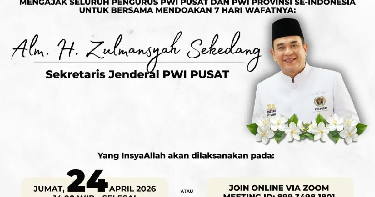 Doa Bersama di Gedung Dewan Pers, PWI Kenang Zulmansyah Sekedang