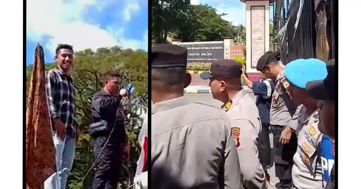 Aksi di Polda Maluku Sorot Penanganan Kasus Waigeren, Massa Desak Evaluasi Polres Buru