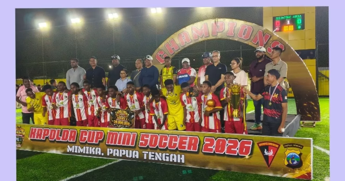 Kapolda Cup Mini Soccer 2026 Resmi Ditutup di Timika, SMP Papua Taruna Juara -Ajang Pembinaan Talenta Muda Papua Tengah