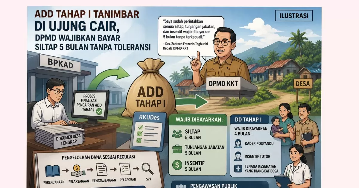 ADD Tahap I Tanimbar di Ujung Cair, DPMD Wajibkan Bayar Siltap 5 Bulan Tanpa Toleransi