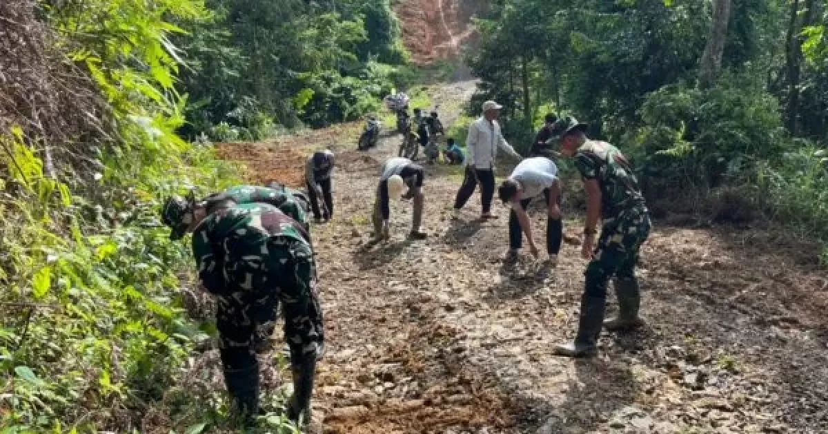 TMMD ke-128 Kodim 0621 Bogor Capai 4,9 Km, Infrastruktur Jalan Desa Banyuasih Hampir Rampung