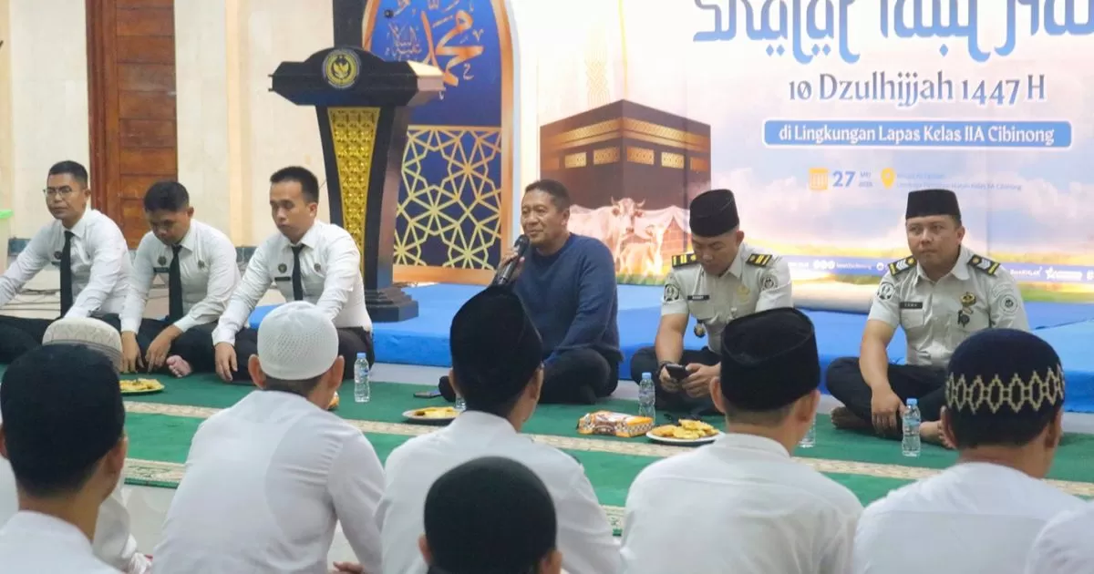 Sambut Iduladha 1447 H, Warga Binaan dan Petugas Lapas Cibinong Gelar Takbiran Bersama