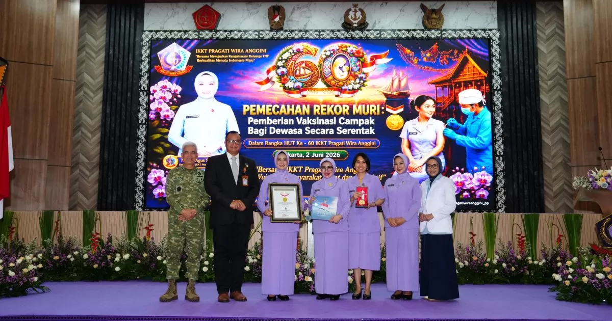 IKKT Pragati Wira Anggini Pecahkan Rekor MURI, Vaksinasi Campak Dewasa Serentak Libatkan 2.026 Peserta