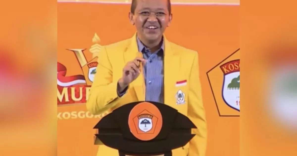 Bahlil Lahadalia Salah Tingkah Saat Lagu Viral Diputar di Mubes V Kosgoro, Suasana Mendadak Cair