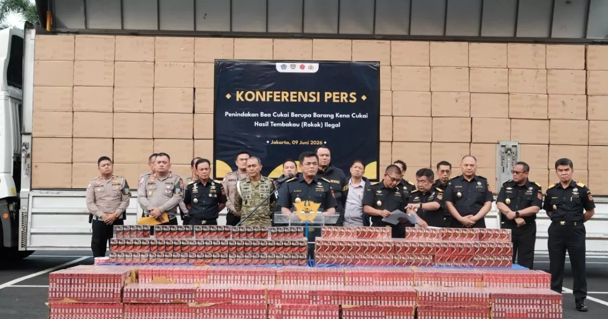 Bea Cukai Bongkar Jaringan Rokok Ilegal Lintas Daerah, Hampir 9 Juta Batang Disita, Negara Selamatkan Rp8,66 Miliar
