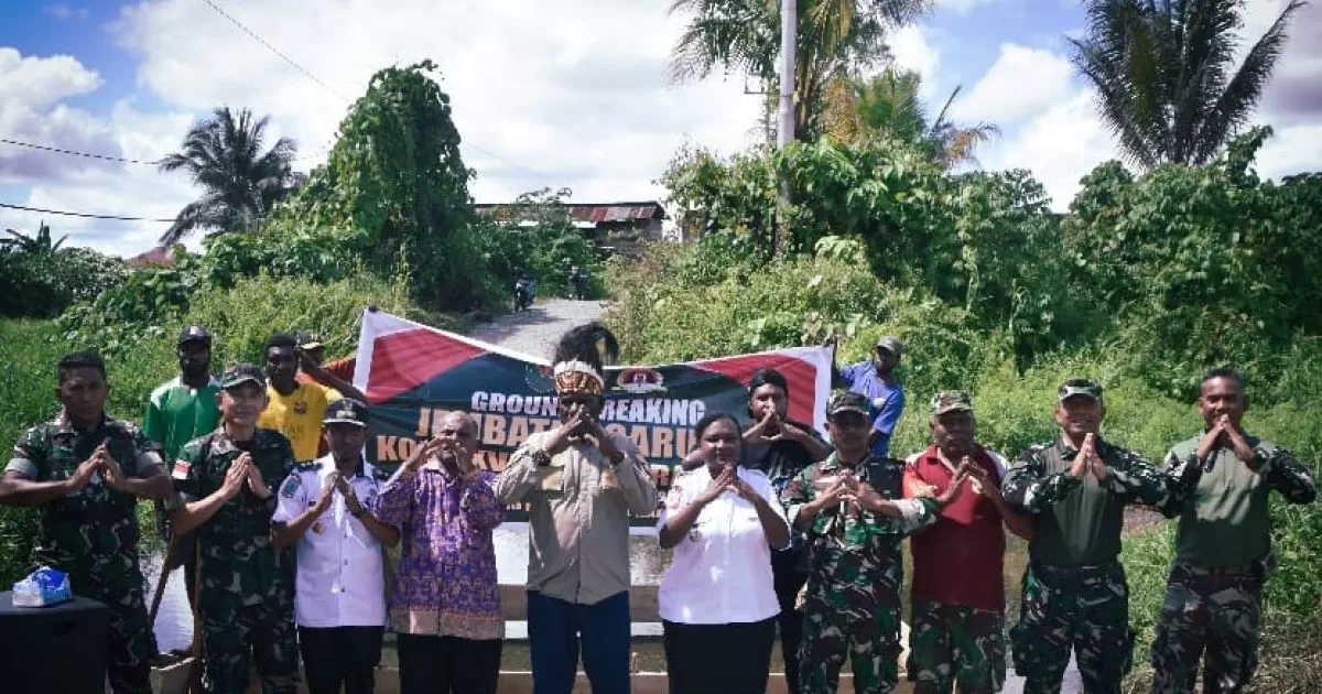 Kodim 1710/Mimika Mulai Bangun Enam Jembatan Garuda di Tiga Distrik, Tingkatkan Akses dan Kesejahteraan Warga