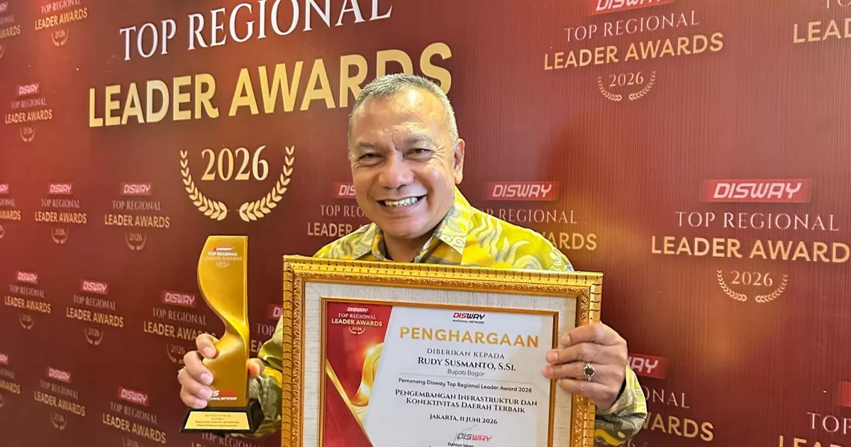 Bupati Bogor Raih Disway Top Regional Leader Awards 2026 untuk Pengembangan Infrastruktur Terbaik
