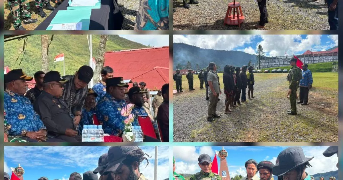 Lima Mantan Anggota OPM Resmi Ikrar Setia kepada NKRI di Puncak Jaya