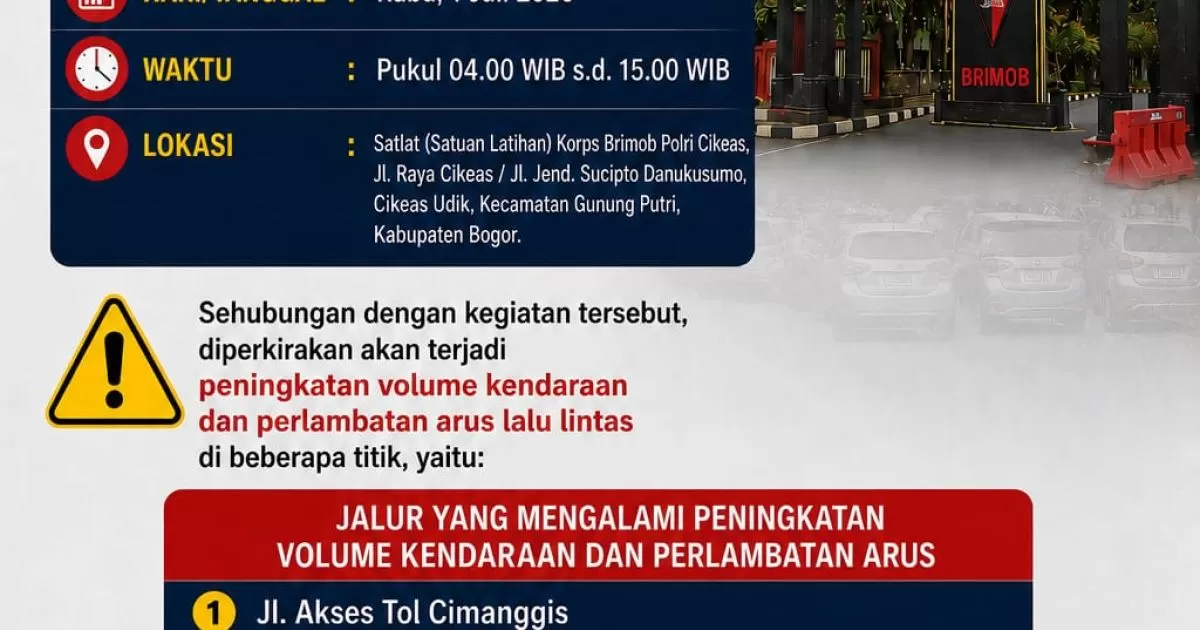 Hari Bhayangkara ke-80, Polres Bogor Imbau Masyarakat Cari Jalur Alternatif